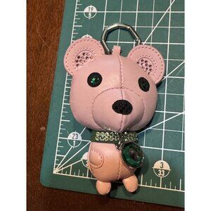 Swarovski Pink Bear Keychain Decorative Crystals Luxury Gift Box